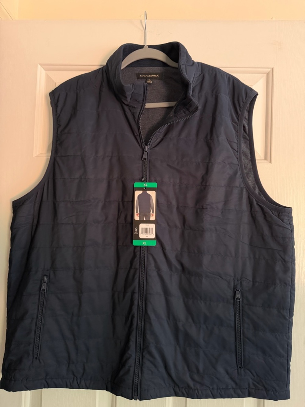 Banana Republic Men's NavyQuilted Zip Vest
